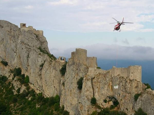 Vol en hélico Châteaux Cathares