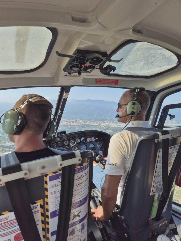 Vol d'initiation au pilotage hélicoptère